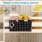 Bedside Caddy/Bedside Storage Bag Hanging Organizer for Bunk and Hospital Beds,Dorm Rooms Bed Rails,Can be Placed Glasses,Books,Mobile Phones,Keys (Black Lattice)